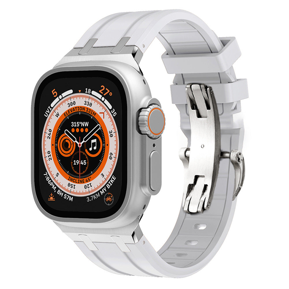 NovaLink tykk silikonrem til Apple Watch — titanadapter