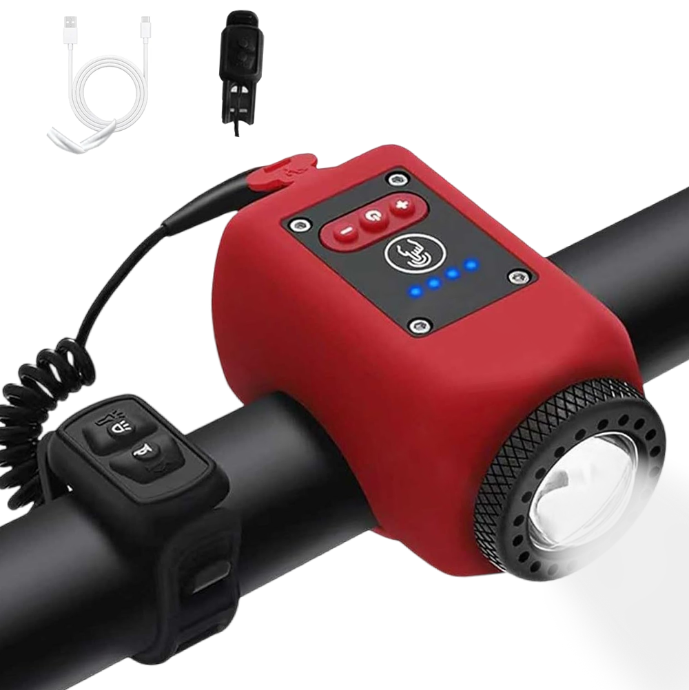PulseBike USB Rechargeable Bike Light — Integrated Horn