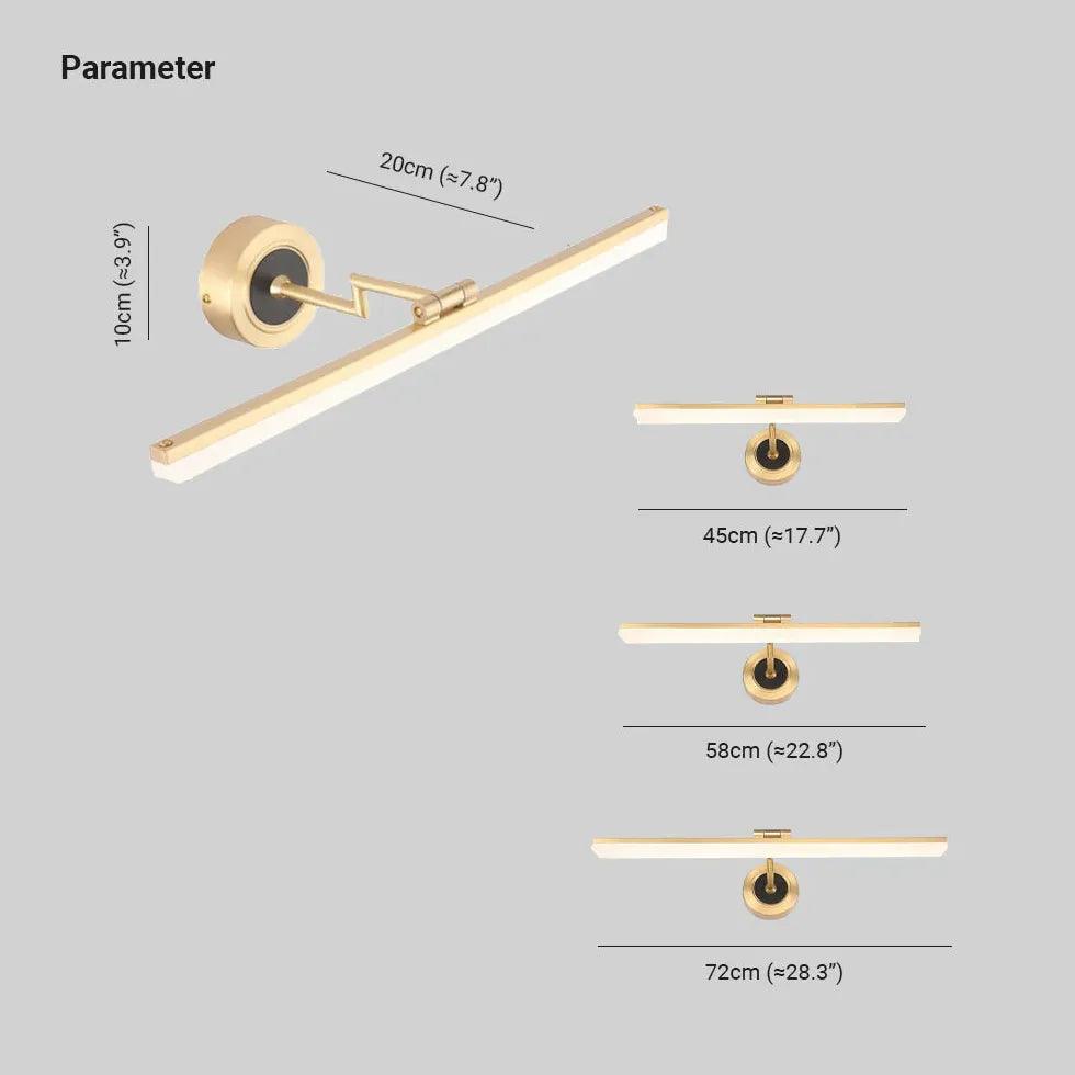 Amerikanische LED-Bilderleuchte aus Messing fürs Badezimmer | livraina