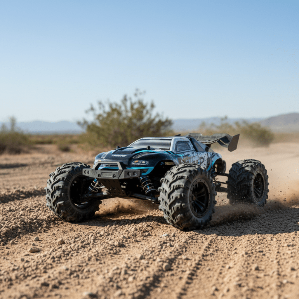 RidgeStorm 1:16 Off-Road Electric RC Truck — LED Headlights
