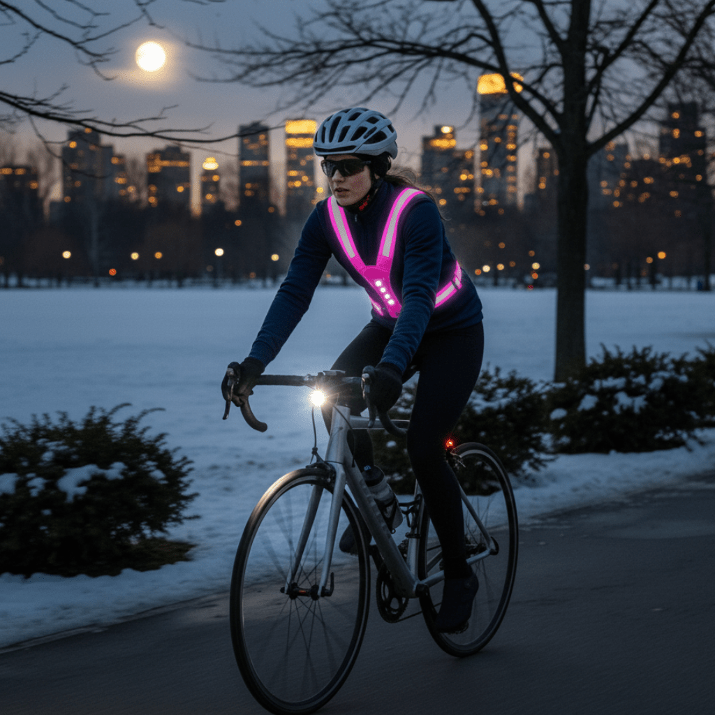 NovaStride LED-Laufweste — 3 Lichtmodi, reflektierende Einsätze