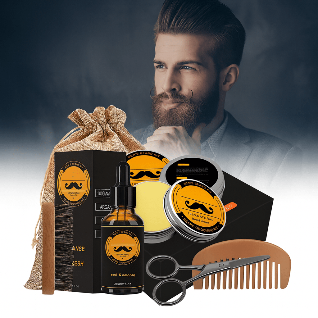 Σετ BeardVigor — Σύστημα ανάπτυξης και περιποίησης γενειάδας με μικρορολέτα