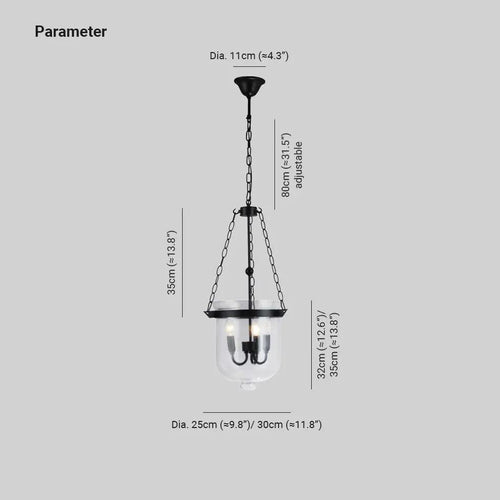 American Style Bucket Industrial Glass Pendant Light | livraina