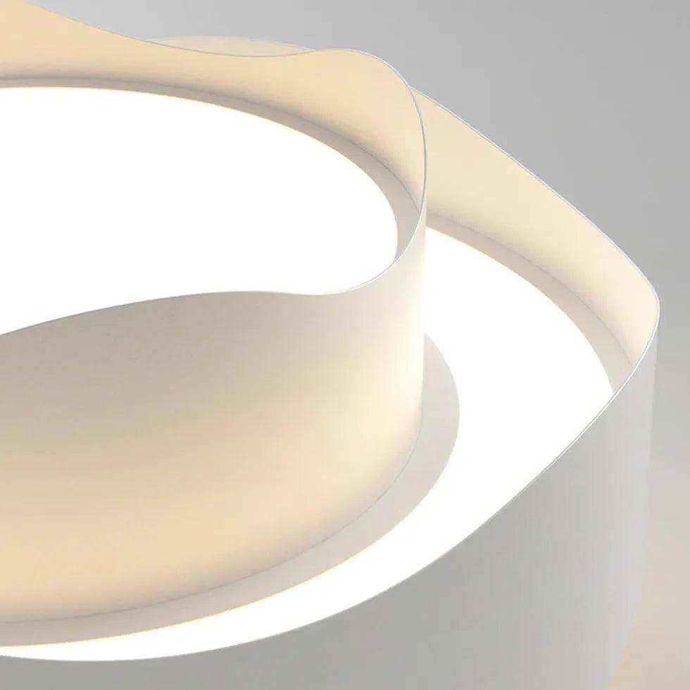 Kremfarget blomsterformet LED-pendeltaklampe til spisestuen | livraina