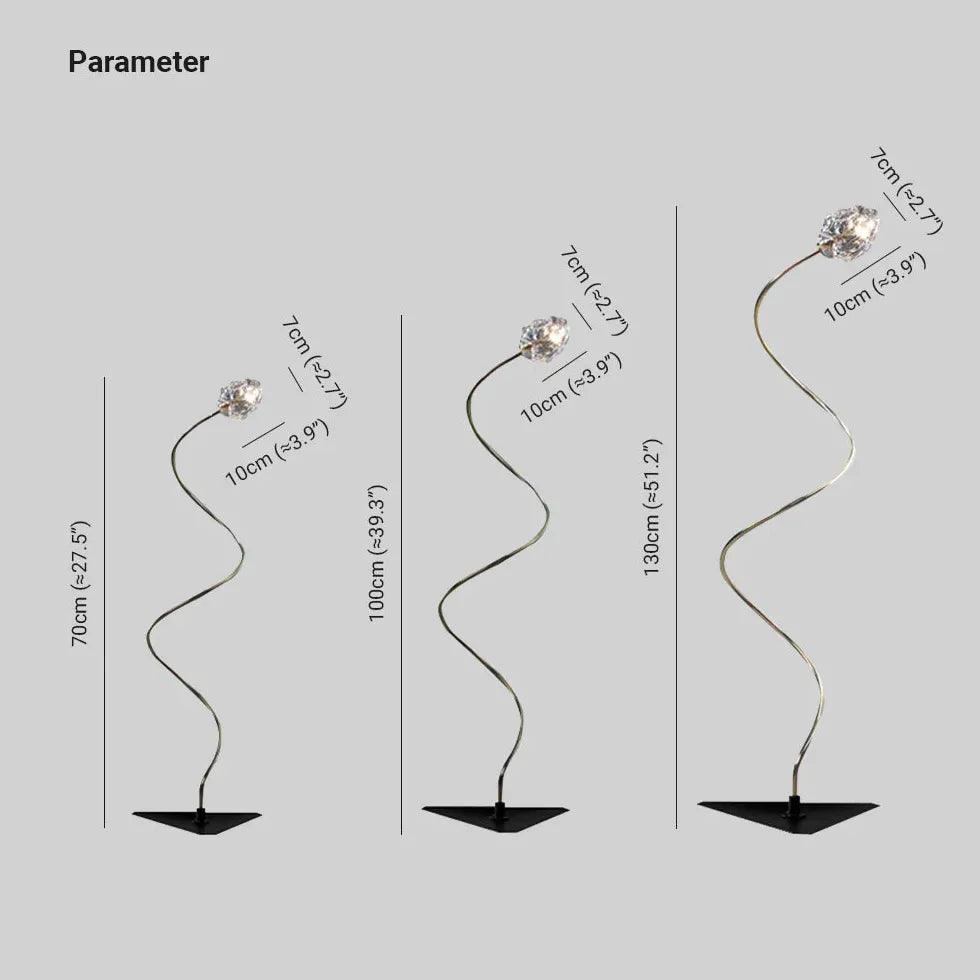 מנורת רצפה עומדת LED לגינה מנירוסטה בעיצוב פרחוני | ליווריינה