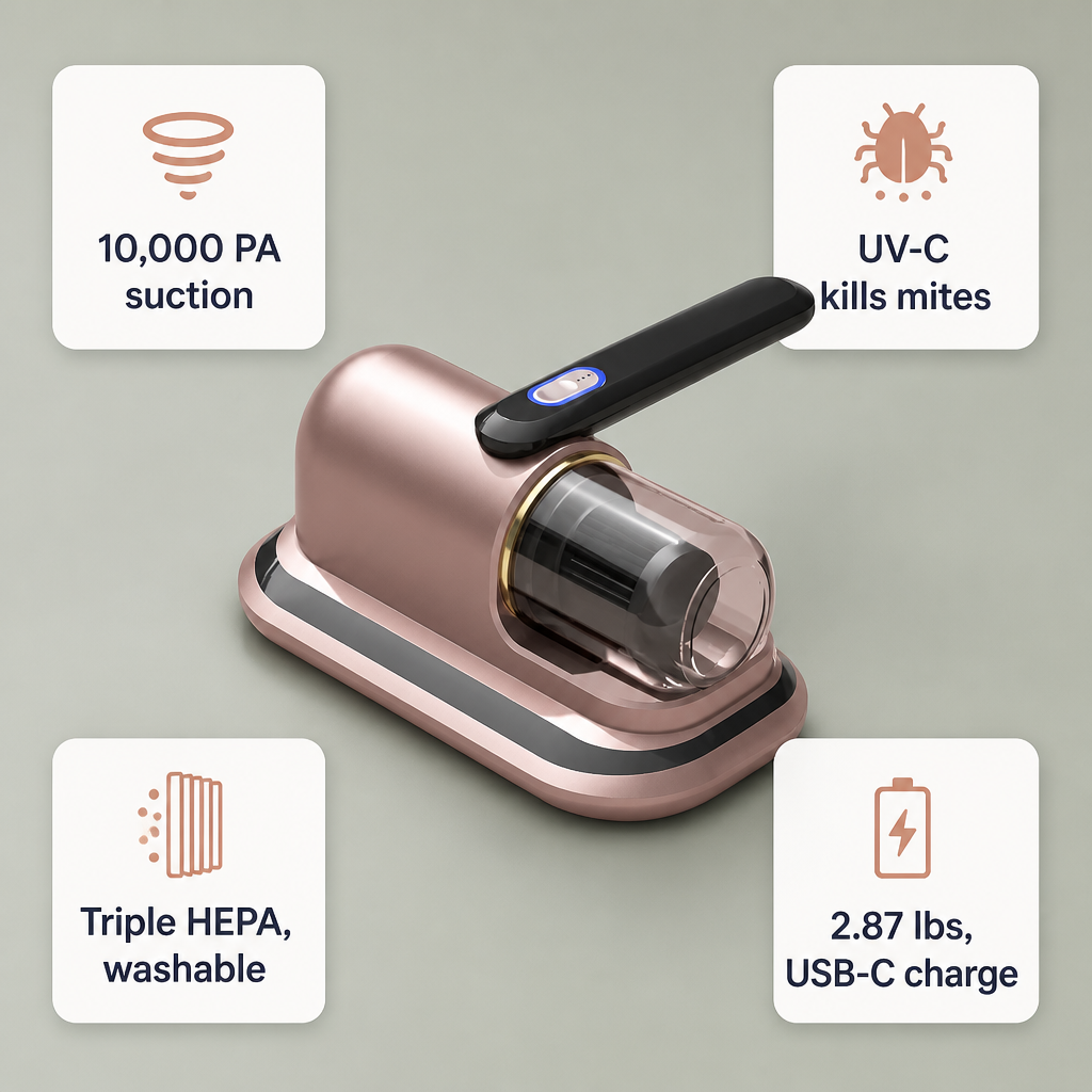 NanoPurify | חילוץ קרדיות אבק נסתרות מהמזרן בתנועה אחת | livraina