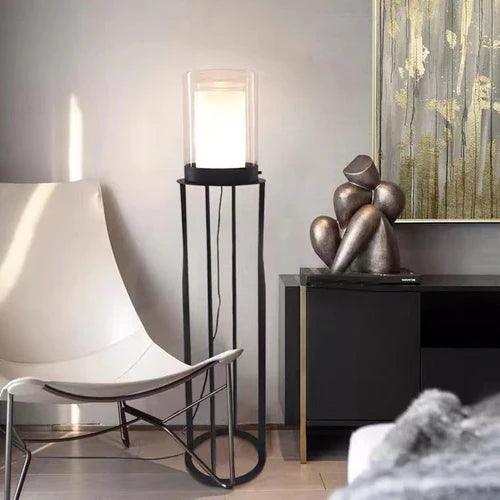 Moderní stojací lampa ze skla do obývacího pokoje | livraina