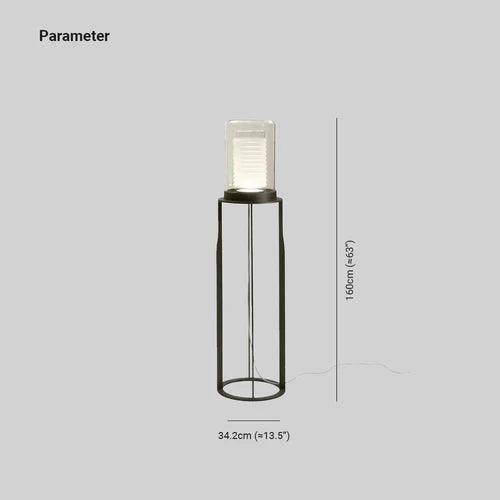 Moderní stojací lampa ze skla do obývacího pokoje | livraina