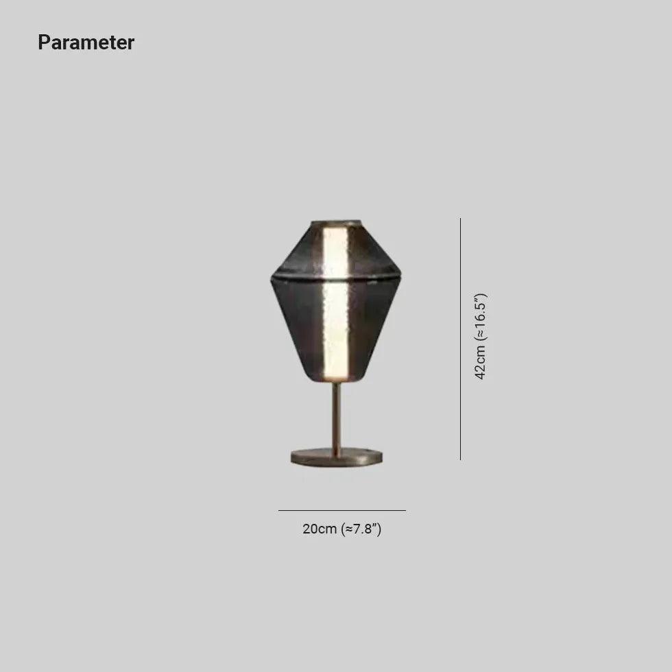 Glazen vloerlamp met gestapelde zandlopervorm voor de woonkamer | livraina