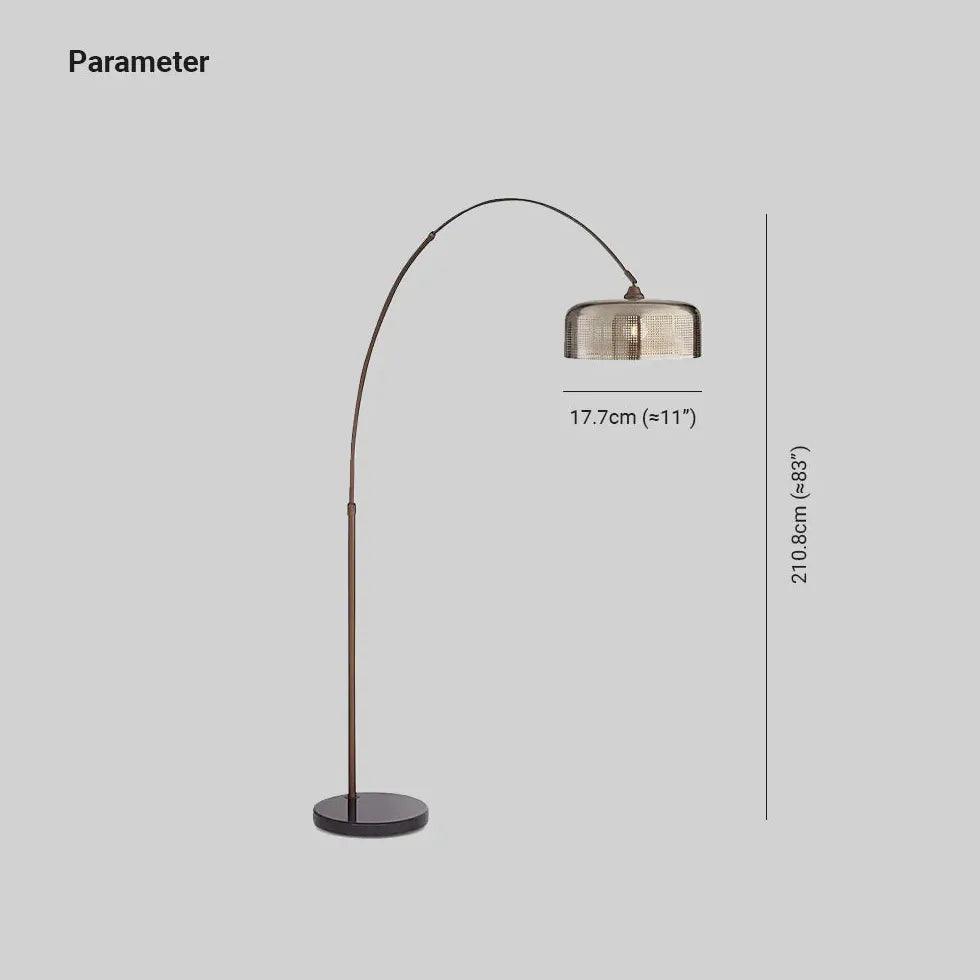 北欧アイアンデザインのリビングルーム用アークフロアランプ | livraina