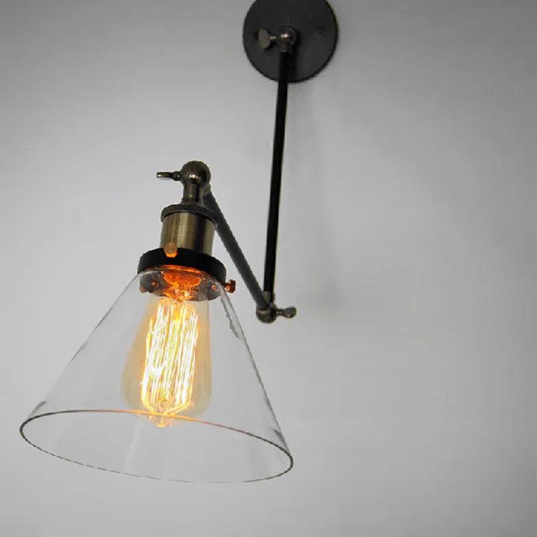 Industriel LED-væglampe i jern og glas til restauranter | livraina