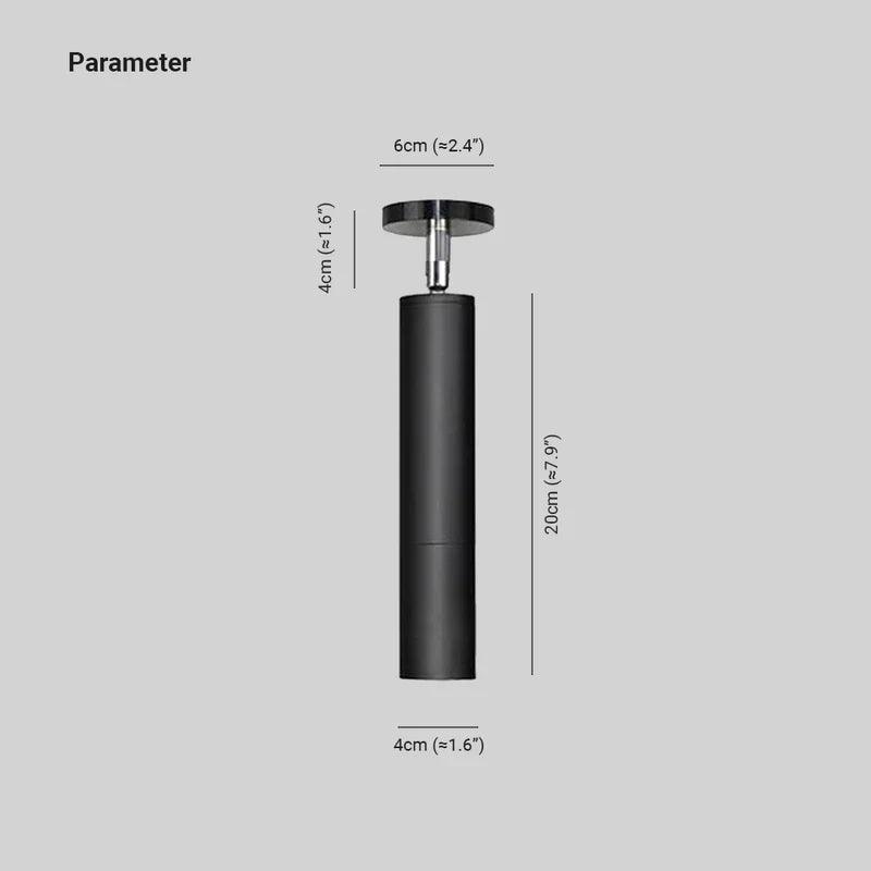 Foco empotrable magnético negro de estilo minimalista | livraina