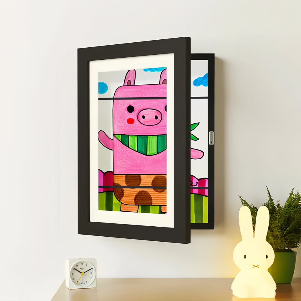 KeepsakeFrame Bilderrahmen zur Präsentation von Kinderkunst — drehbare Galerie