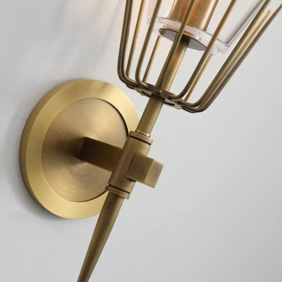 Moderne vegglamper i kobber med krystall | livraina
