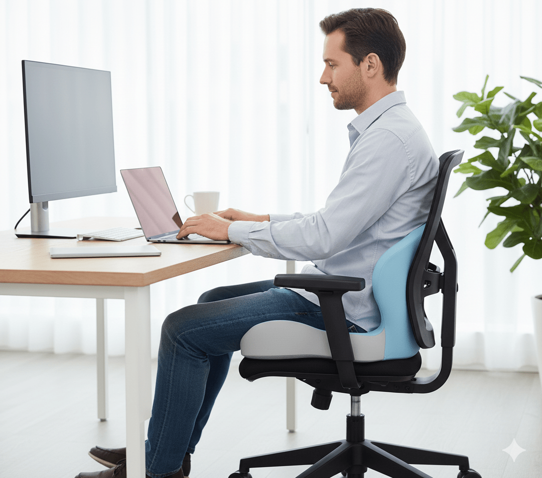 Ergonomiczna poduszka siedziskowa z pianki z pamięcią NovaComfort — konstrukcja zapewniająca wsparcie