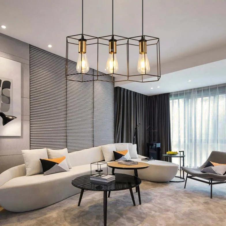 Pendelleuchte aus Eisen für das Wohnzimmer im Industriestil | livraina