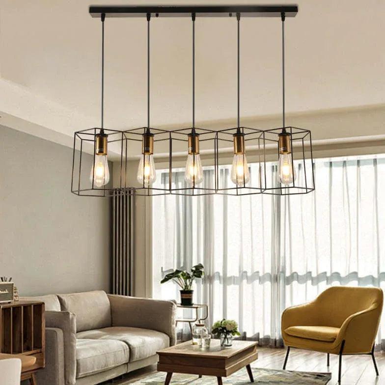 Pendelleuchte aus Eisen für das Wohnzimmer im Industriestil | livraina