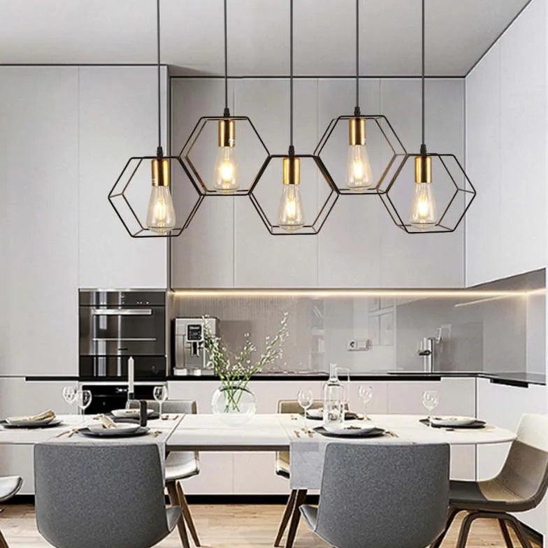 Pendelleuchte aus Eisen für das Wohnzimmer im Industriestil | livraina