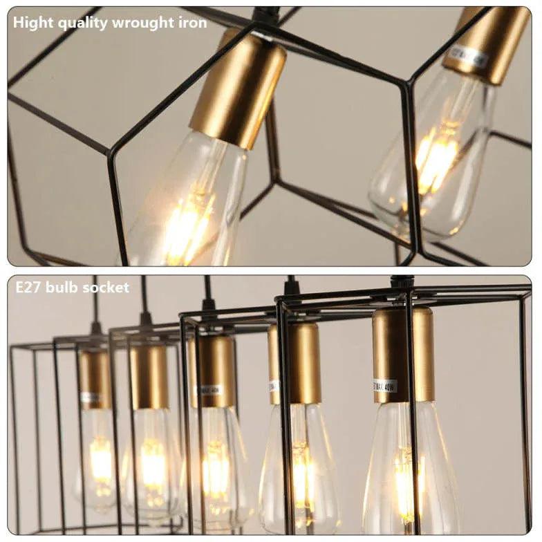 Pendelleuchte aus Eisen für das Wohnzimmer im Industriestil | livraina