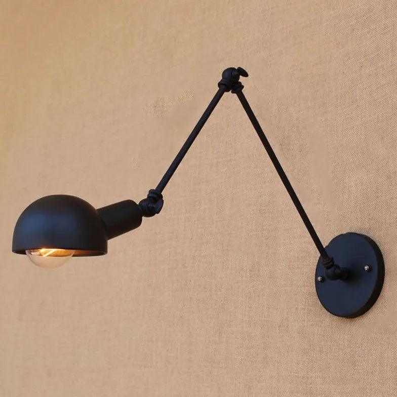 Industriel vintagevæglampe i jern med foldbar arm | livraina