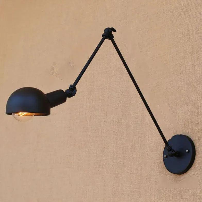 Industriel vintagevæglampe i jern med foldbar arm | livraina