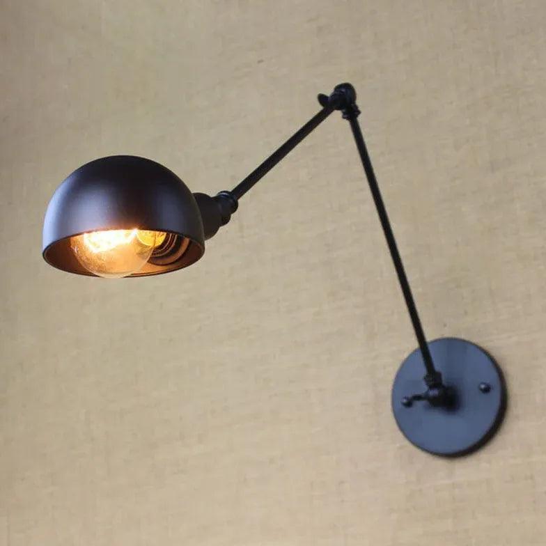 Industriel vintagevæglampe i jern med foldbar arm | livraina