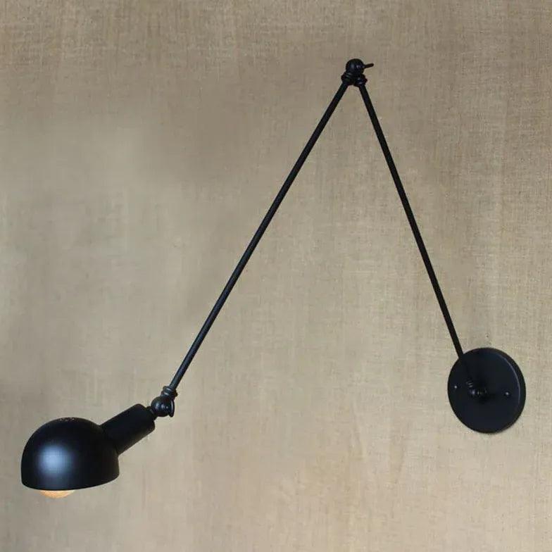 Industriel vintagevæglampe i jern med foldbar arm | livraina