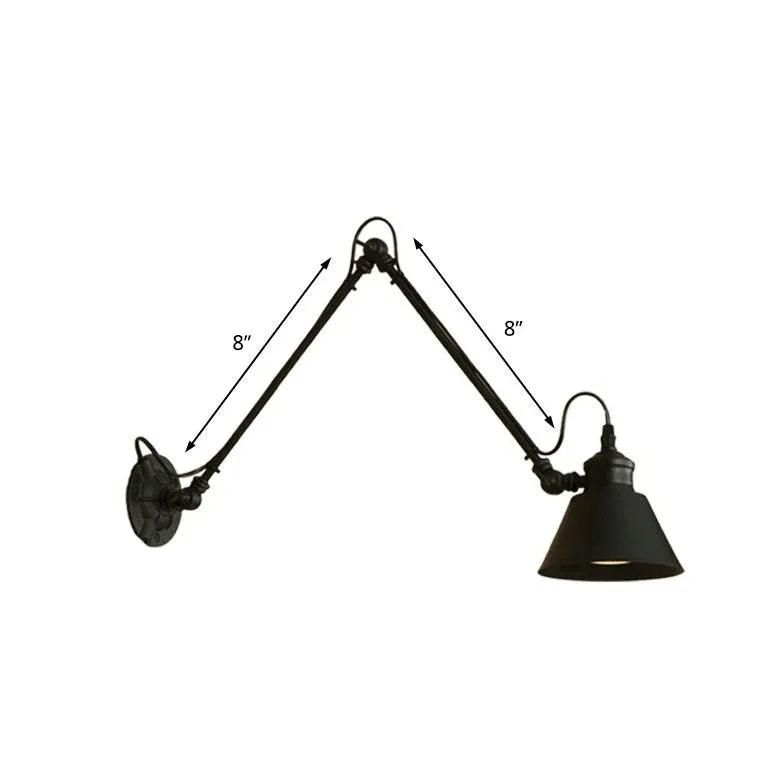 Applique murale vintage industrielle réglable en fer et à LED | livraina