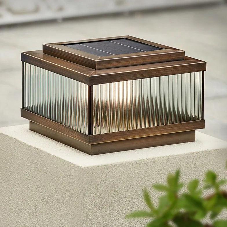 Waterdichte koperen solarzuil voor buiten | livraina