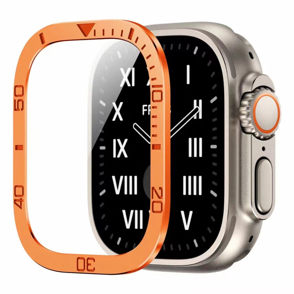 Skärmskydd i härdat glas för Apple Watch Ultra 49 mm, metallram