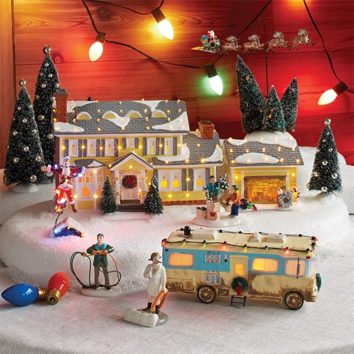 Village de Noël familial en céramique — décoration de fête à poser sur une table