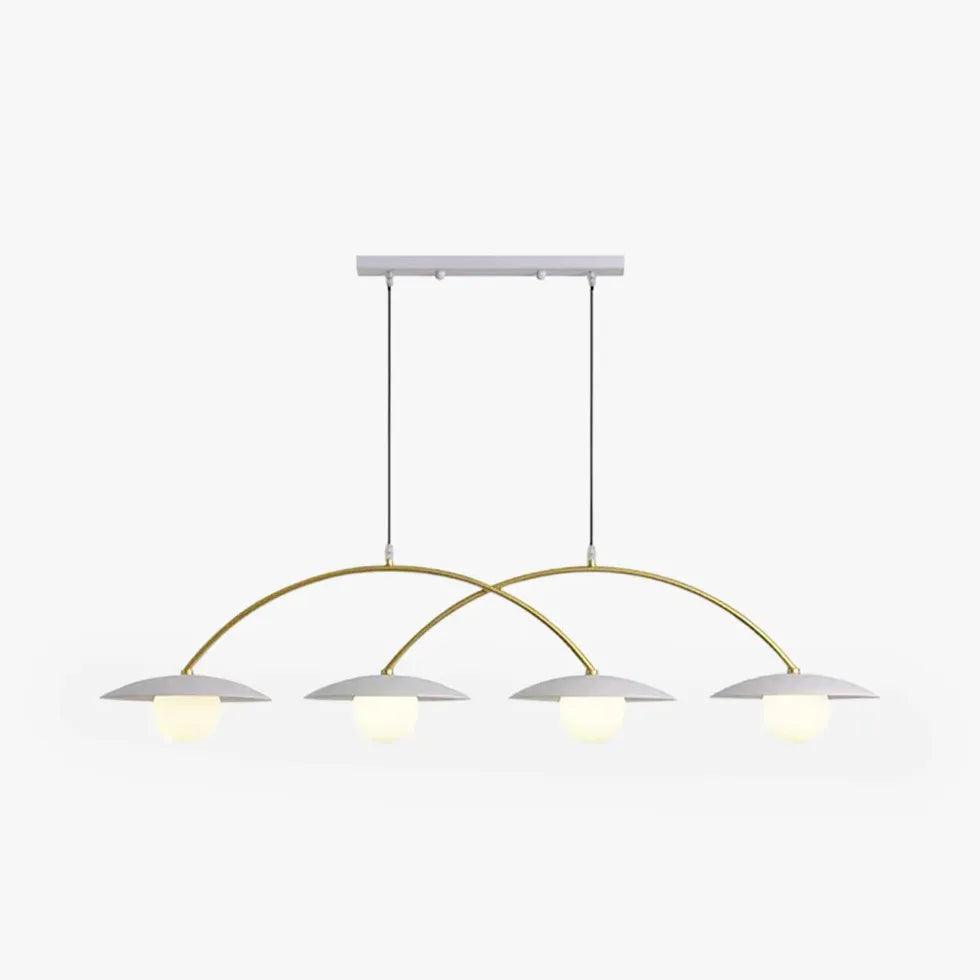 Lámpara colgante creativa de varias luces LED color crema | livraina