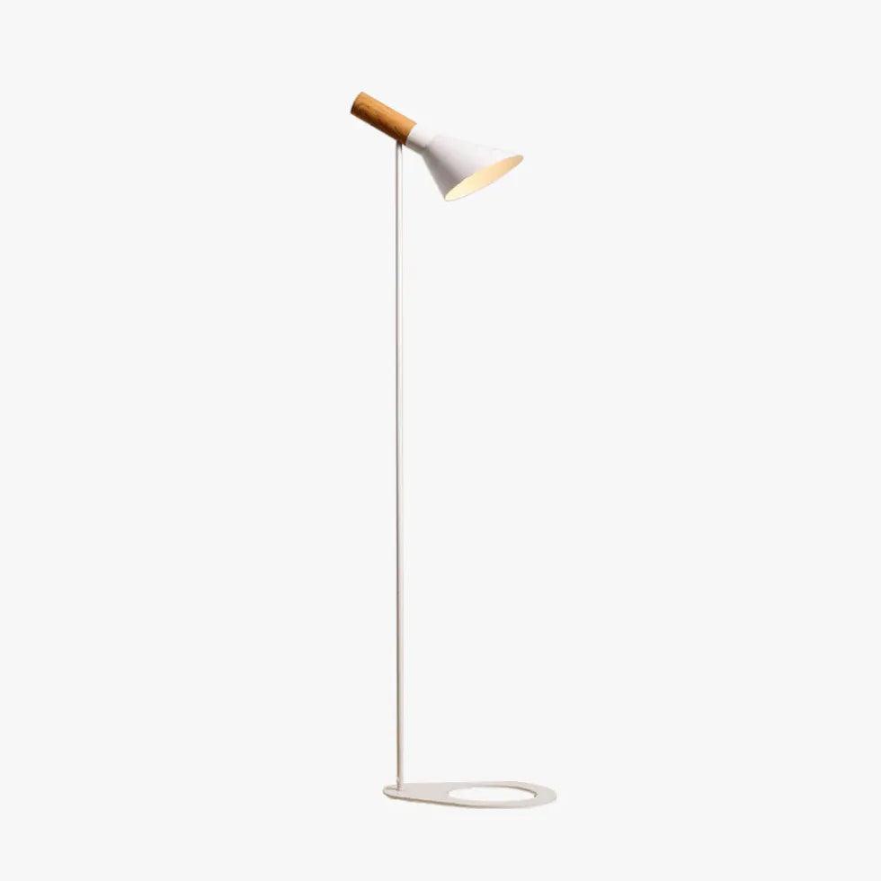 Zwarte industriële vloerlamp, verstelbaar en minimalistisch | livraina