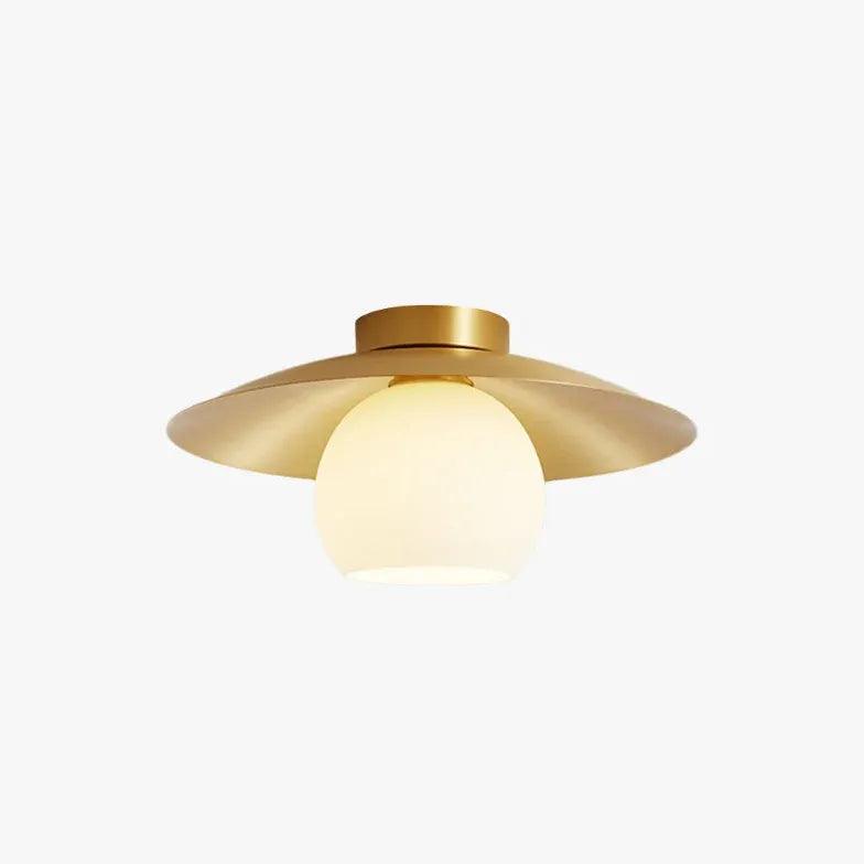 Gouden gangplafondlamp van volledig messing | livraina