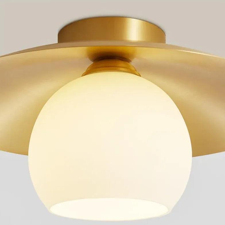 Gouden gangplafondlamp van volledig messing | livraina