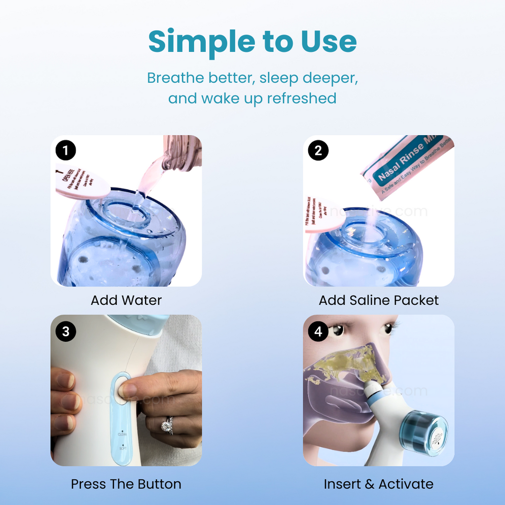 ClearBreathe Dual-Action Nasal Cleaner — Rinse & Gentle Suction