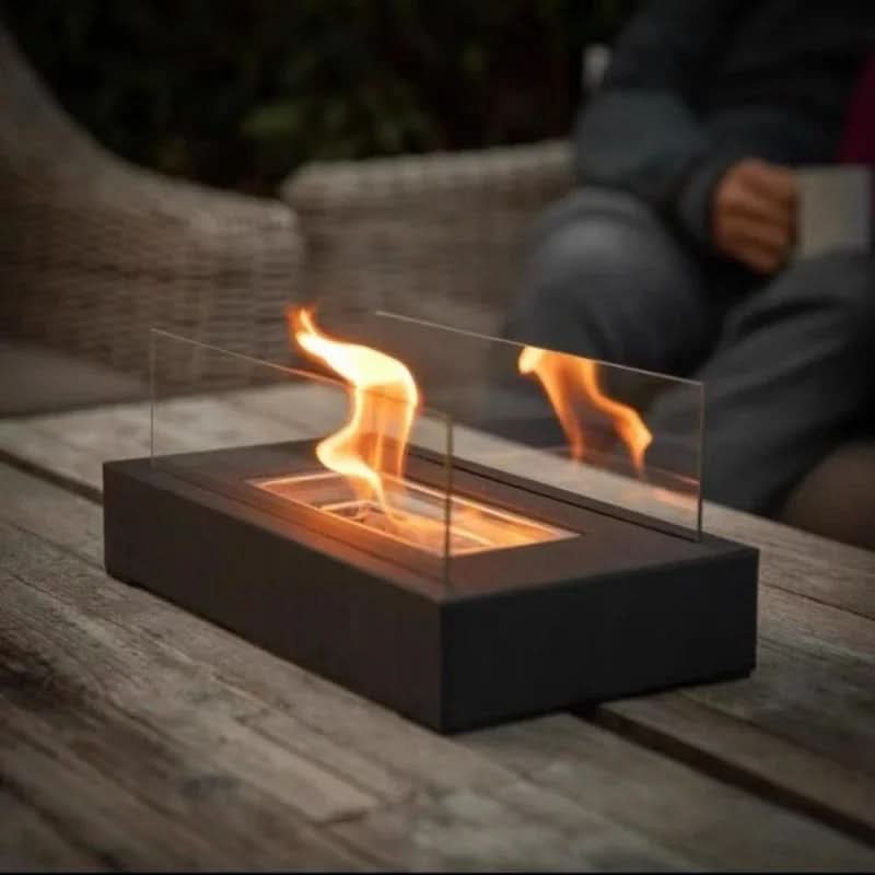 EmberNova Bioethanol Table Fireplace — Smoke-Free Real Flame