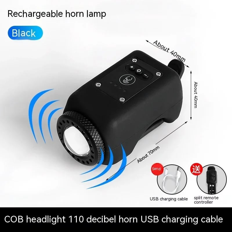 PulseBike USB Rechargeable Bike Light — Integrated Horn