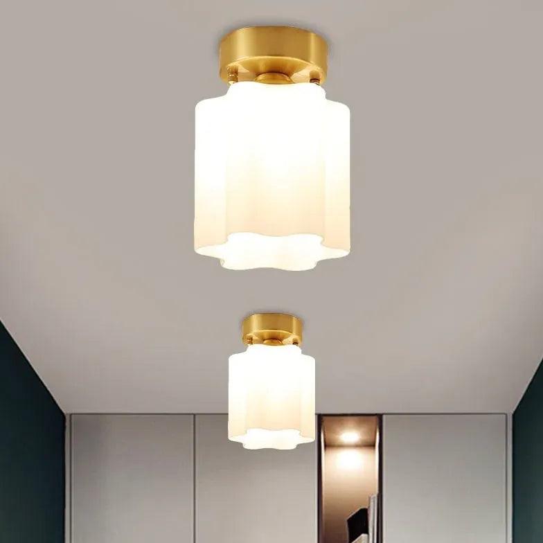 Plafond för hallen i mässing, dimbar, i modern retrostil | livraina