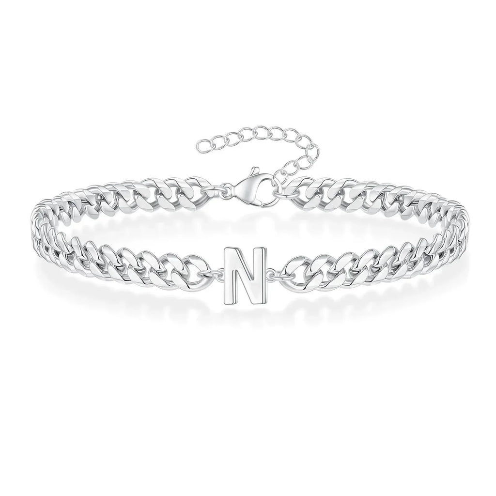 Cuban-Link-Armband mit personalisierten Initialen