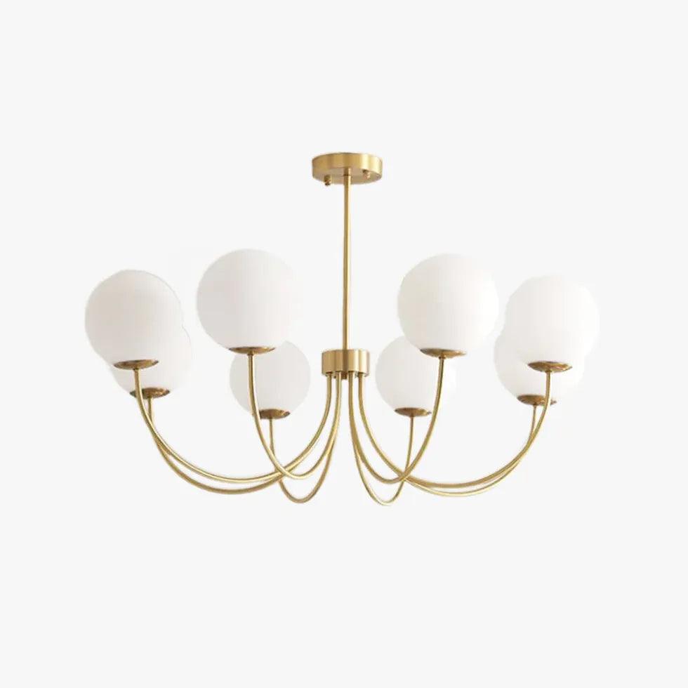Moderní zlatý skleněný LED lustr | livraina