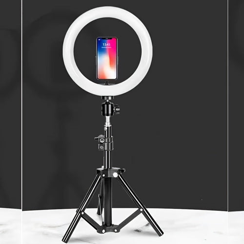 Aro de luz LED profesional de 10 pulgadas con trípode de 55 cm