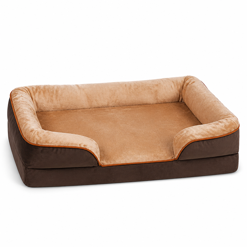 Cama ortopédica de espuma para perros con funda lavable (base antideslizante) | livraina