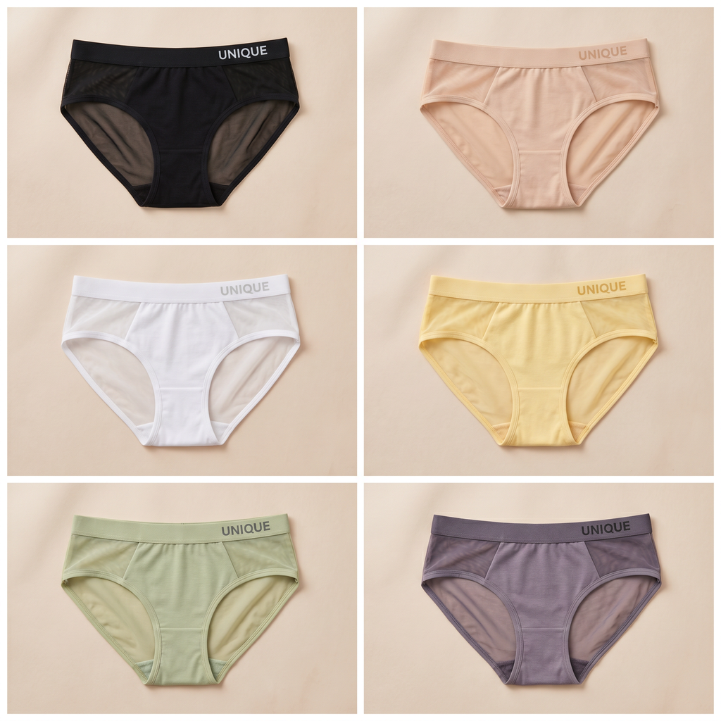 Nuela – Sheer Mesh High-Waist Tummy-Control Briefs with Butt Lift | livraina