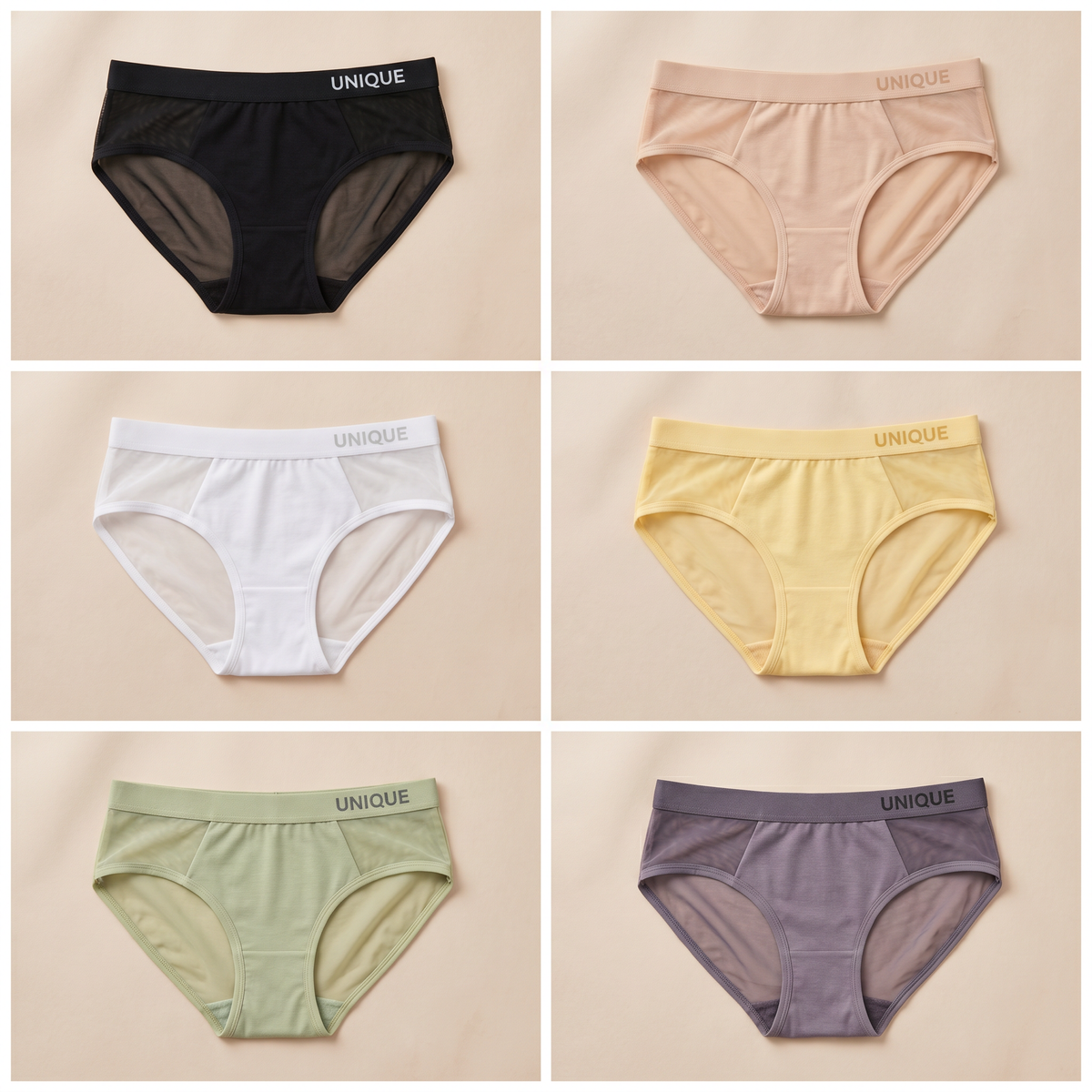 Nuela – Sheer Mesh High-Waist Tummy-Control Briefs with Butt Lift | livraina