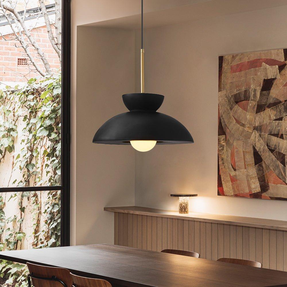 Svart och guld modern pendellampa för matsal | livraina
