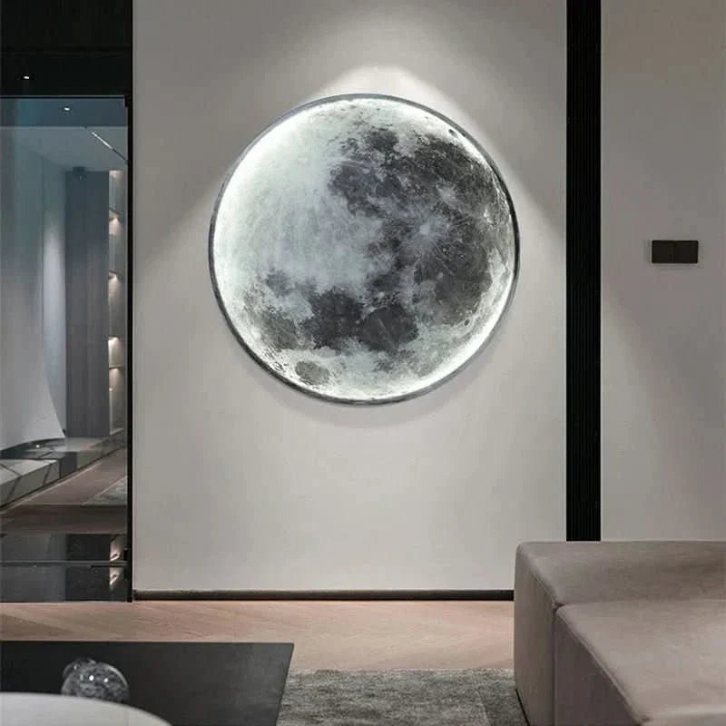 Lampe lunaire LunaGlow — Surface lunaire réaliste, lumière apaisante