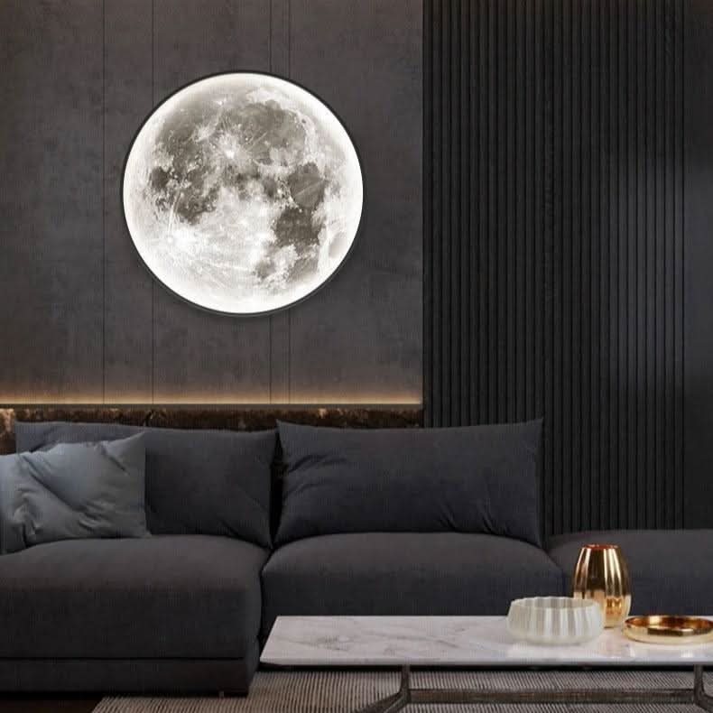 Lampe lunaire LunaGlow — Surface lunaire réaliste, lumière apaisante