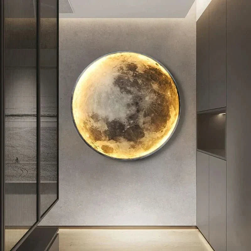 Lampe lunaire LunaGlow — Surface lunaire réaliste, lumière apaisante