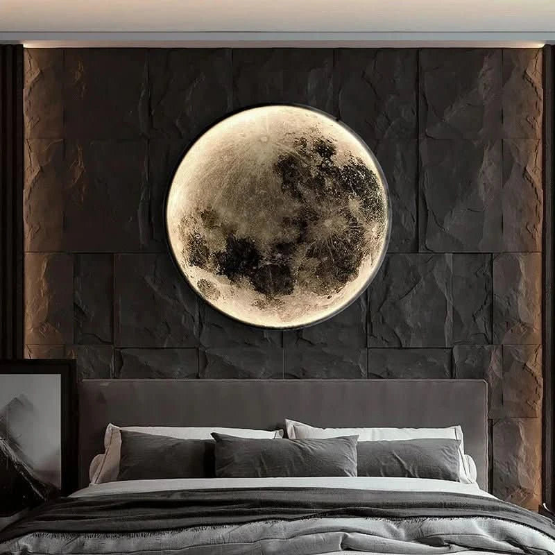Lampe lunaire LunaGlow — Surface lunaire réaliste, lumière apaisante